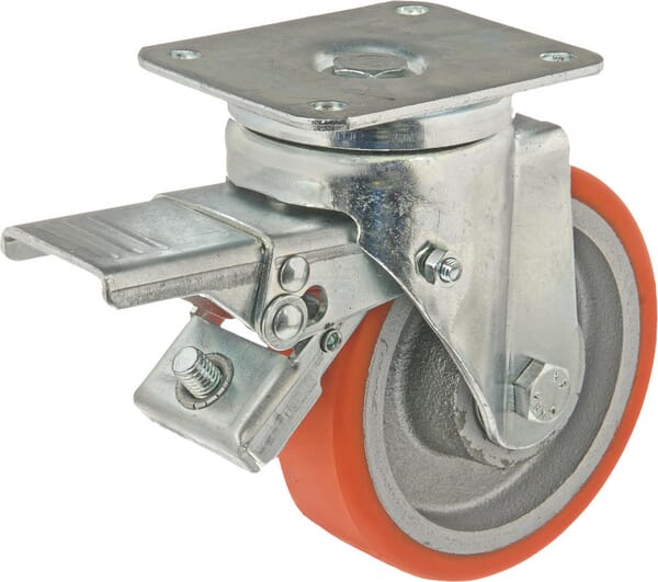Tente Møbelhjul Drejeligt, Ø125 mm, Polyuretan, 250 kg