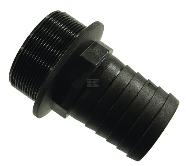 Slangestuds lige med 2 1/2" udvendig gevind til 60 mm slange