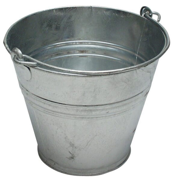 Bovivet Spand 12L, galvaniseret stål
