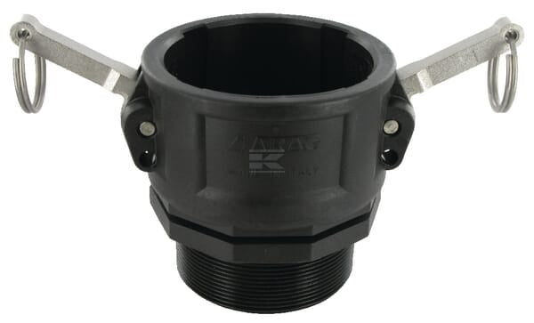 Camlock type B 3" udvendigt gevind polypropylen