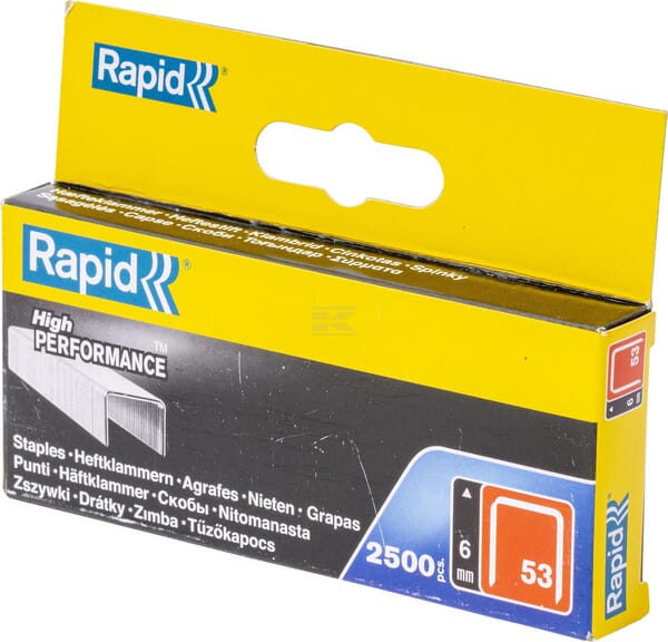 Scangrip Hæfteklamme Rapid type 53, 6 mm stål, 2500 stk.