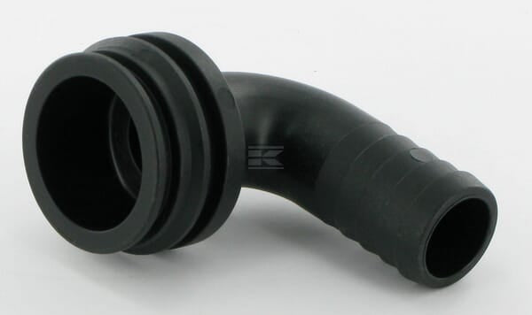Slangestuds 90° 25 mm han T5
