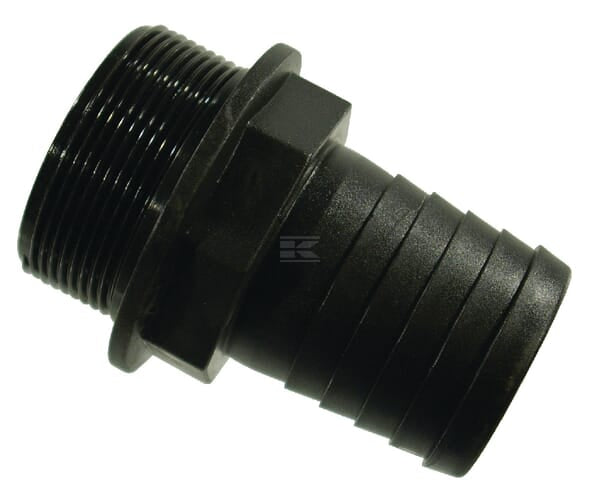 Slangestuds lige med 2" udvendig gevind til 50 mm slange