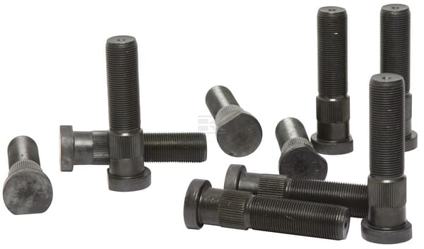 Navbolte 10 stk. M22 x 1,5 x 96 glat + roulering under hoved