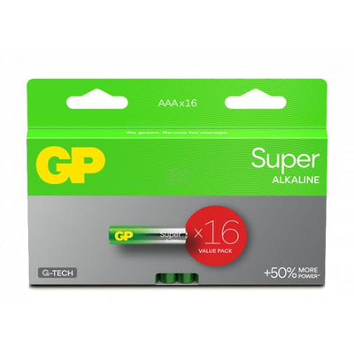 GP AAA Batterier 24A/LR03, Alkaline, 16-pak