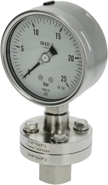 Manometer 3/4" Ø100 25Bar