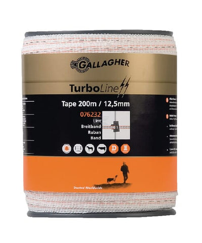 Gallagher Polybånd TurboLine 12,5mm 200m Hvid
