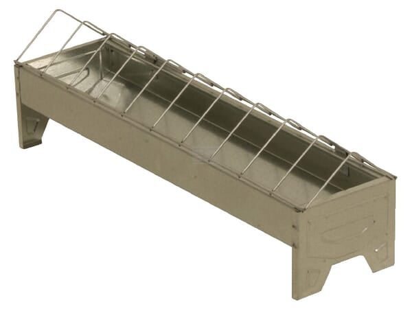Galvaniseret Fodertrug 10x50 cm til Dyr