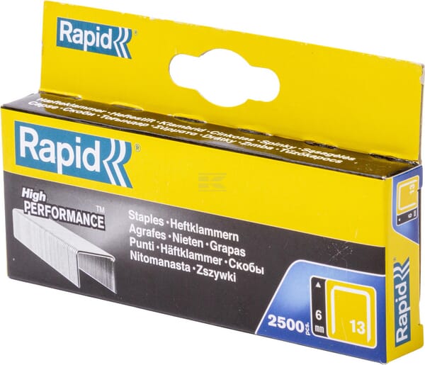 Scangrip Hæfteklammer Rapid type 13, 6 mm stål, 2500 stk.