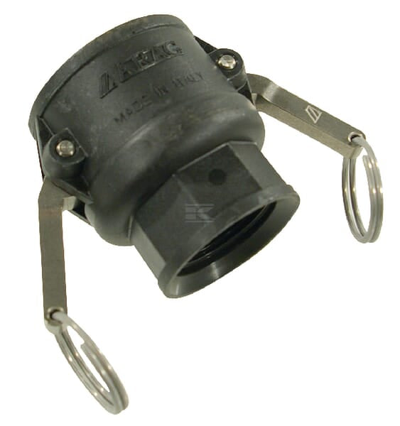 Camlock type D 1-1/2" indvendigt gevind 1-1/4" polypropylen