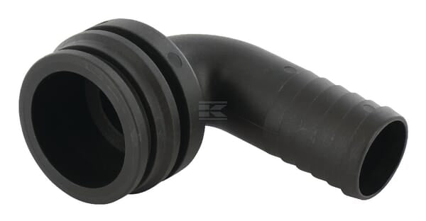 Slangestuds 90° 30 mm han T6
