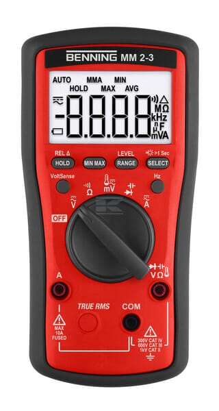 Benning Multimeter MM 2-3 til måling af spænding og strøm