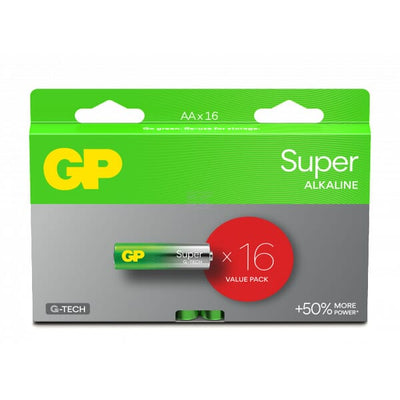 GP AA Batterier 15A/LR6 (16 stk.)