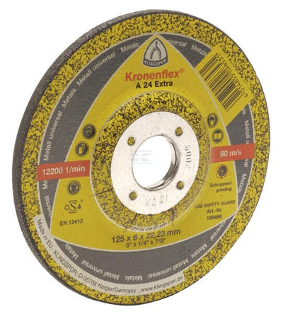 Klingspor Slibeskive 125x6x22 mm Kronenflex A24 ekstra