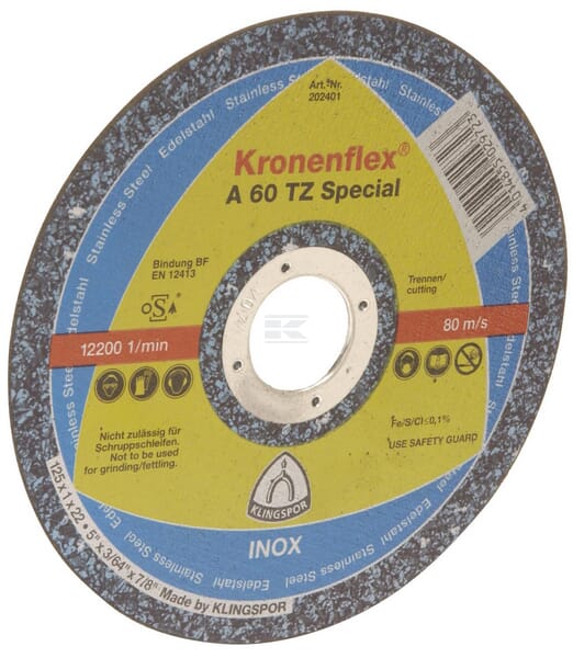 Klingspor Skæreskive Kronenflex A60TZ 125x1,0x22mm