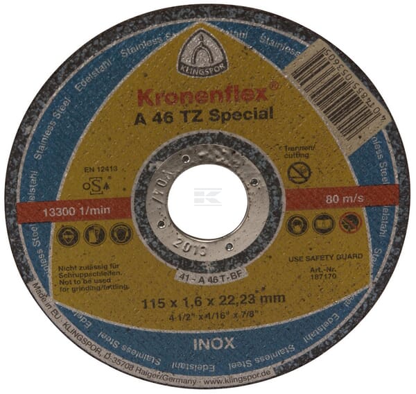 Klingspor Kronenflex Skæreskive 115x1,6x22 mm til metal
