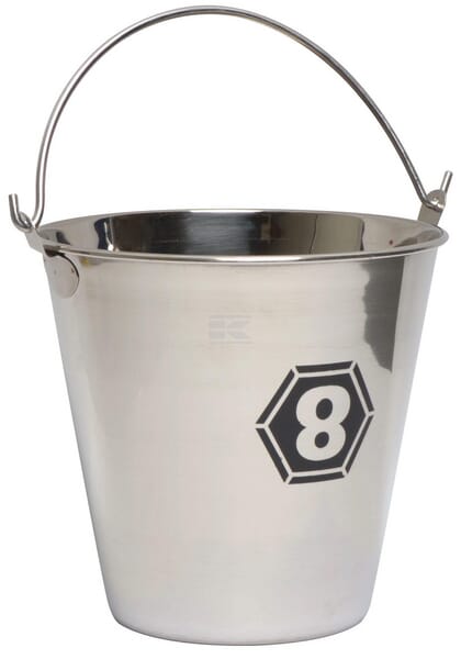 Bovivet Spand i SST-stål, 8 liter