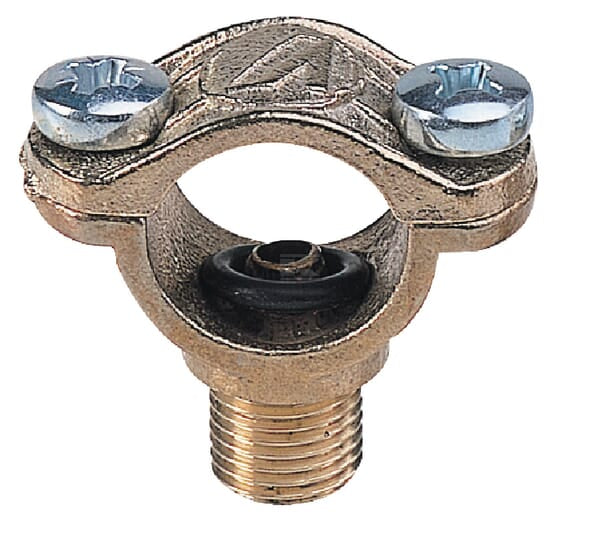 Messingklemme til 1/2" rør med 1/4" BSP han