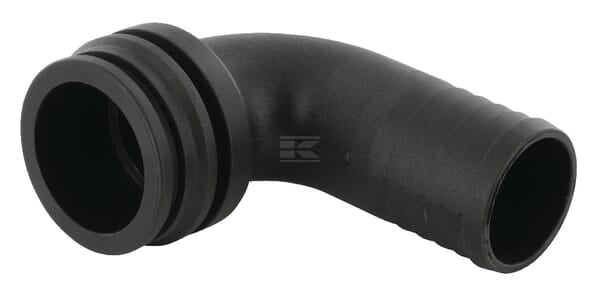 Slangestuds 90° 38 mm han T6