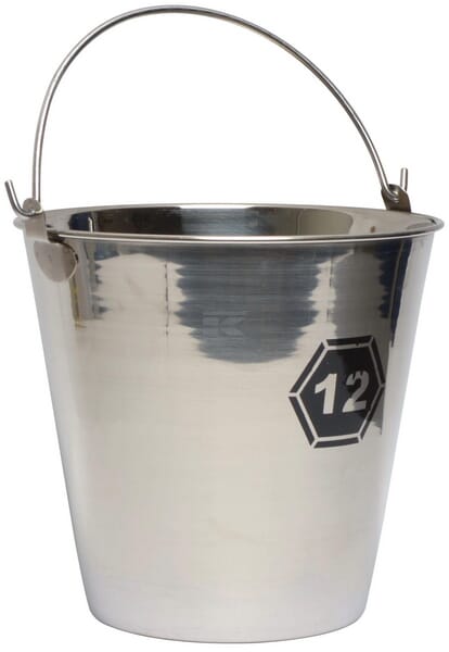 Bovivet Spand i rustfrit stål, 12 liter