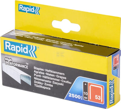 Rapid Hæfteklammer Type 53, 10 mm, Stål, 2500 stk.