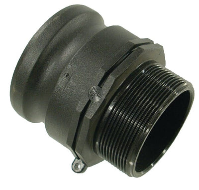Camlock type F 3" udvendigt gevind 2-1/2" polypropylen