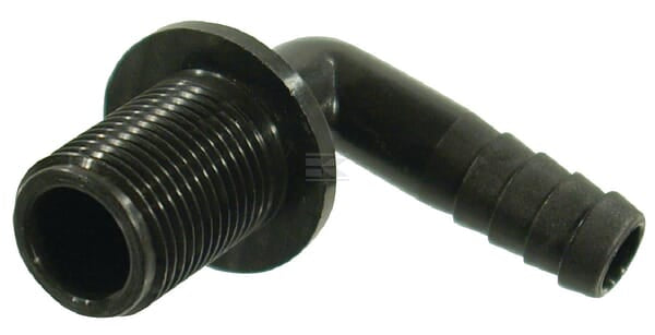Slangestuds 90° 13 mm x 1/2" han