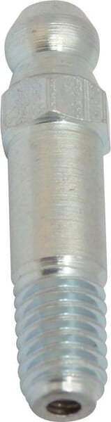 Smørenippel M6x1 lige, 29mm længde