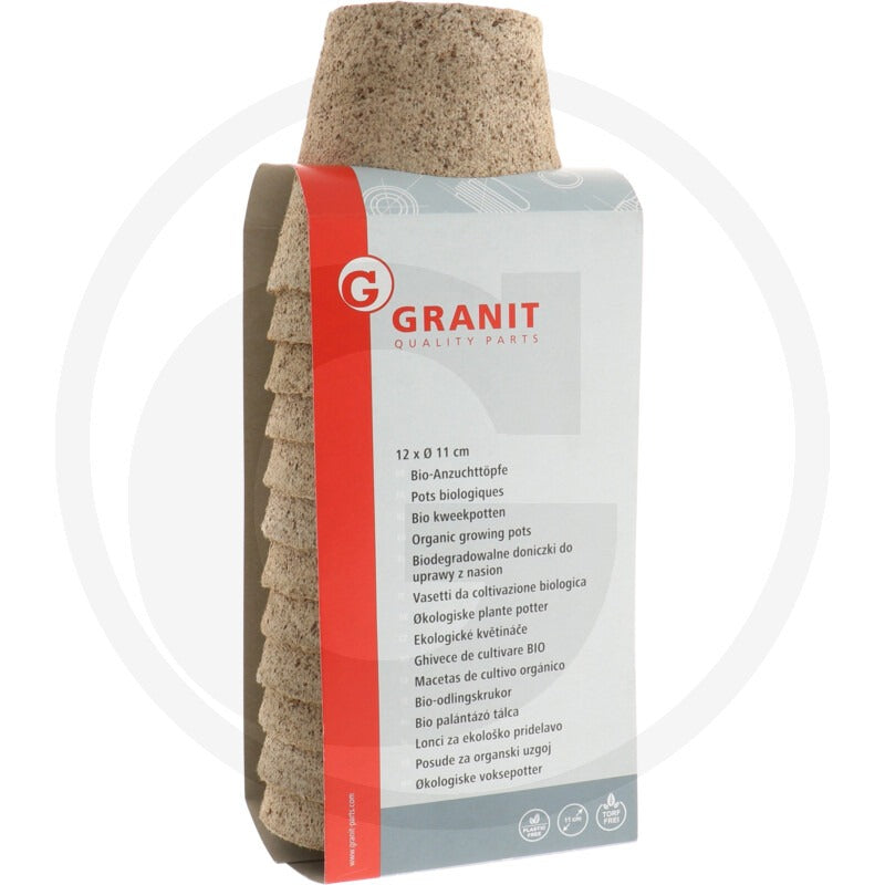 GRANIT økologiske potter 12stk