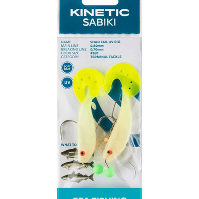 Kinetic Sabiki Shad Tail UV fra Kinetic - AV - Larsen