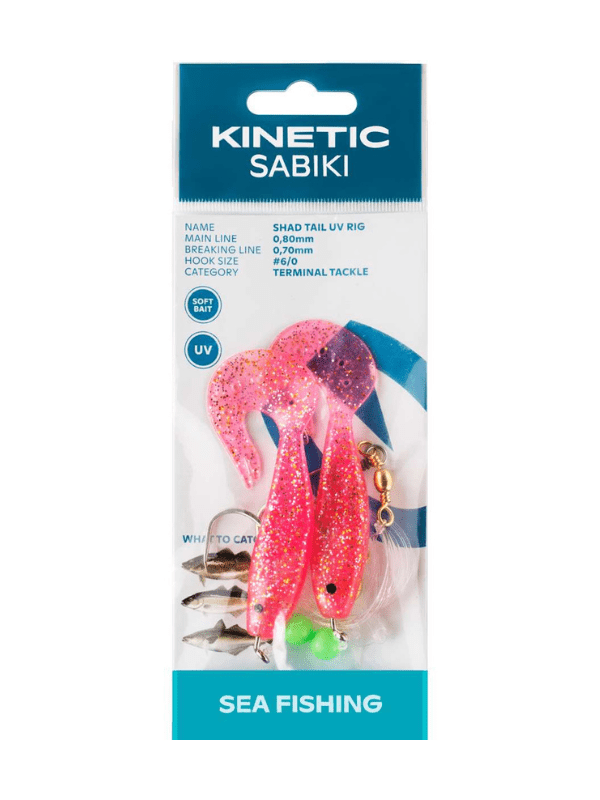 Kinetic Sabiki Shad Tail UV fra Kinetic - AV - Larsen