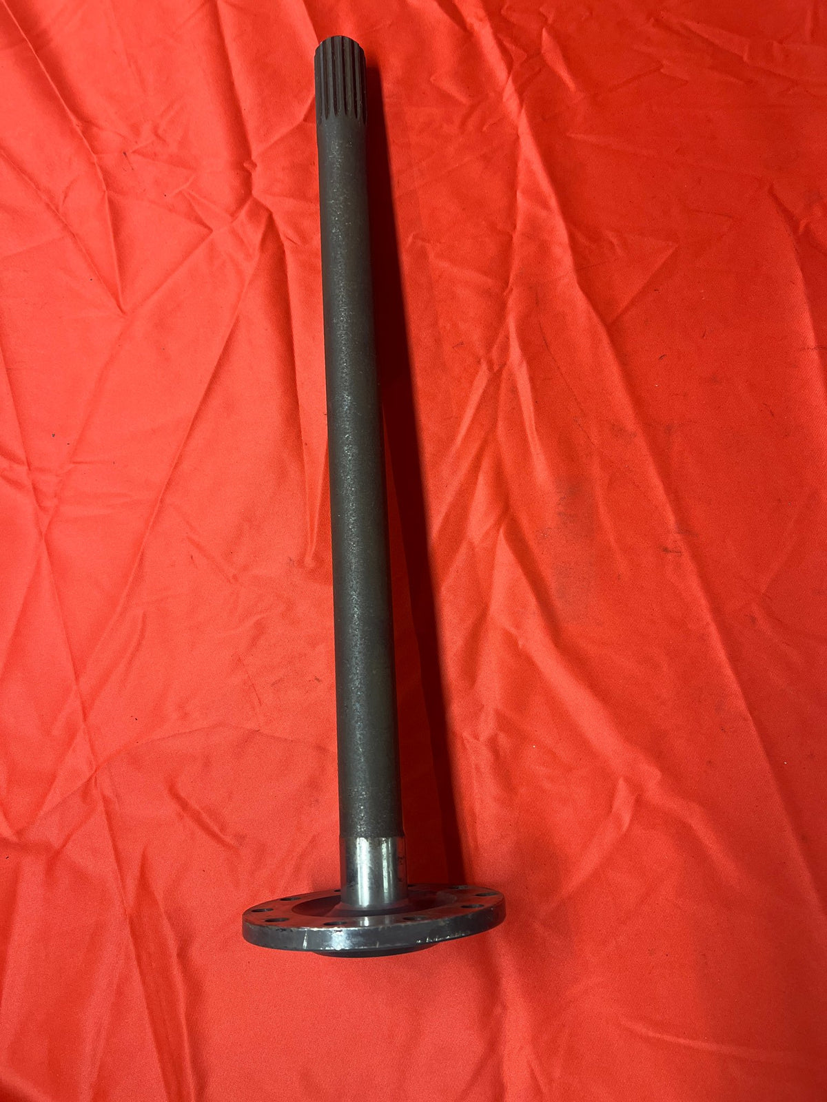 HZM Drivaksel 550mm Ø35 Splindet 10×M10 Flange (Minilæsser)