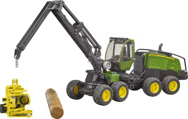 Bruder John Deere 1270G skovningsmaskine med træstamme