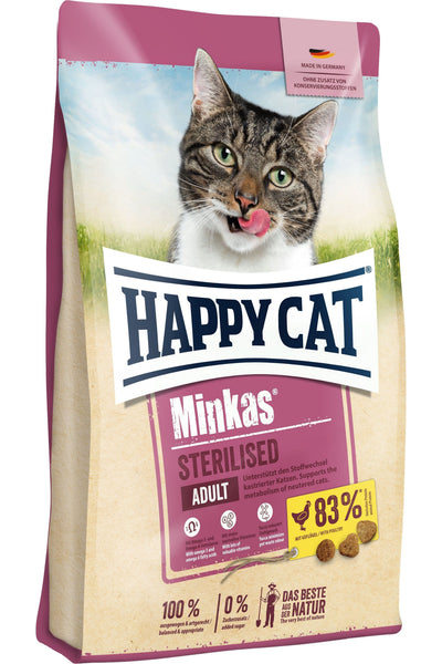 Happy Cat Minkas Sterilised Fjerkræ 10 kg fra Happy Dog - AV - Larsen