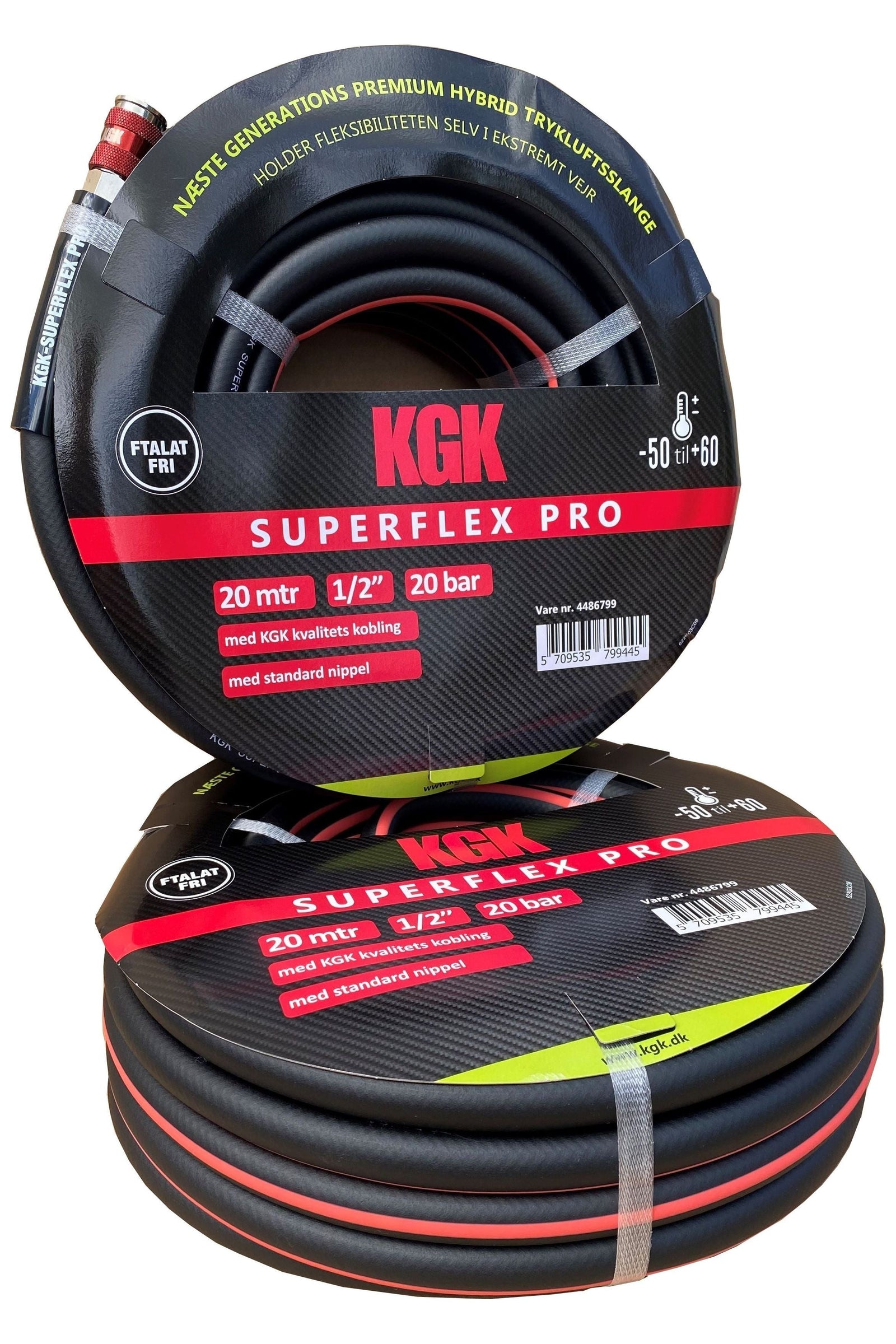 KGK - Slange 20 mtr. 1/2 sort Superflex Pro fra KGK - AV - Larsen