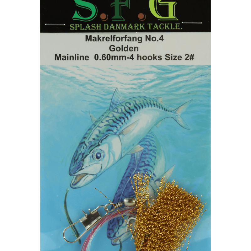 SFG Makrel Forfang Nr.4 str.2 Guld Glitter fra SFG - AV - Larsen