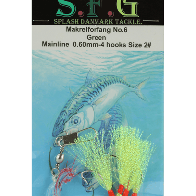 SFG Makrel Forfang Nr.6 str.2 Grøn Glitter fra AV - Larsen - AV - Larsen