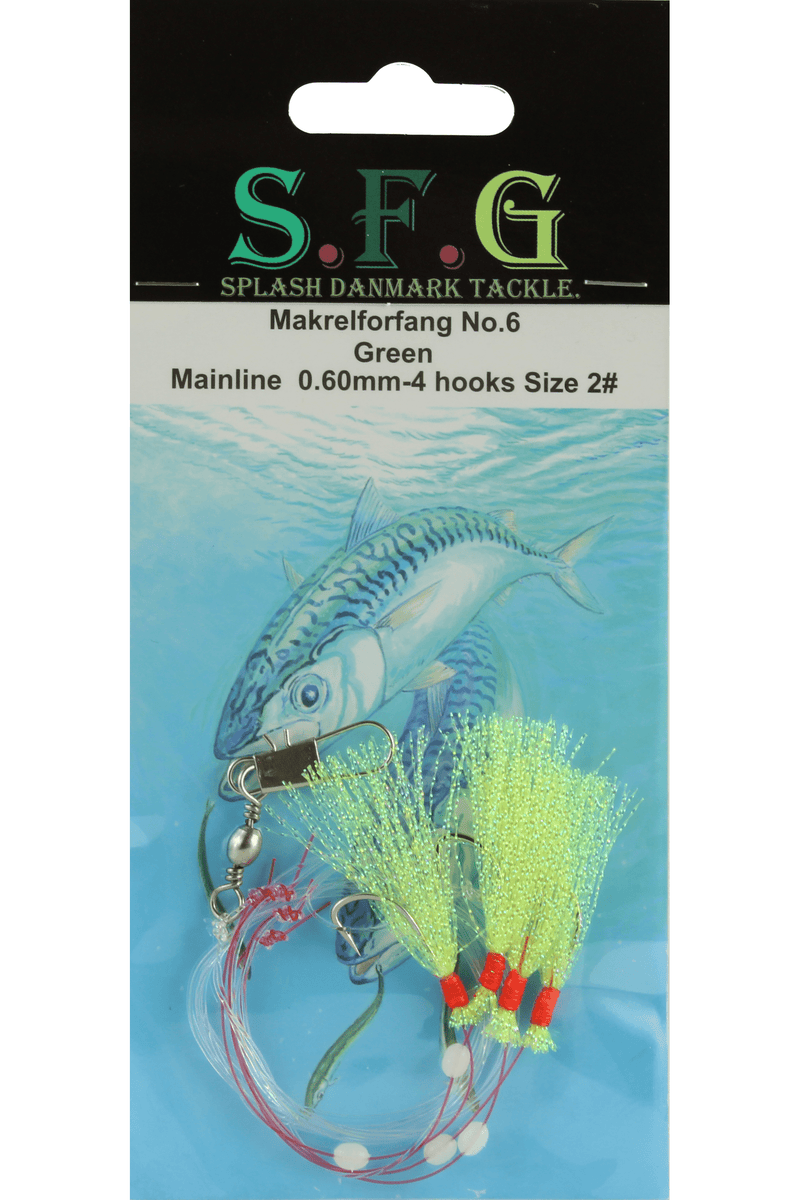 SFG Makrel Forfang Nr.6 str.2 Grøn Glitter fra AV - Larsen - AV - Larsen