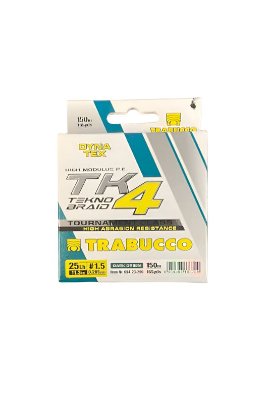 Trabucco DynaTex TK4 Tekno Braid Oliven Grøn 150m / 0,205mm /11.3kg fra Trabucco - AV - Larsen